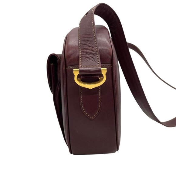Cartier Must Line Shoulder Bag, Red, Bordeaux, Wine Red Leather, Logo, 2C - Picture 5 of 10
